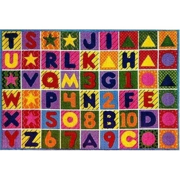 La Rug, Fun Rugs LA Rug TSC-137 5376 Supreme Collection Numbers & Letters Rug - 5ft 3in x 7ft6in TSC-137 5376